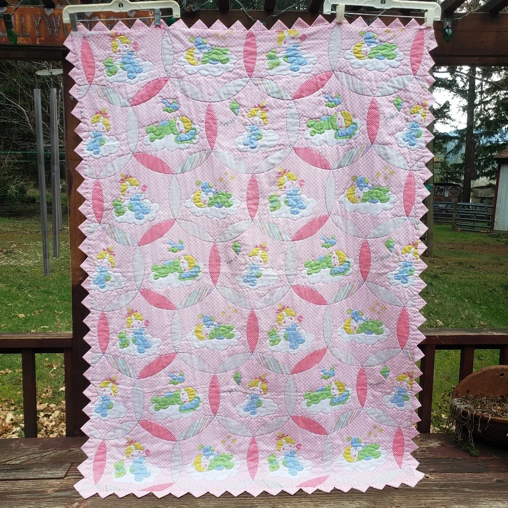 Handmade Baby Blanket / Quilt - Little Girl